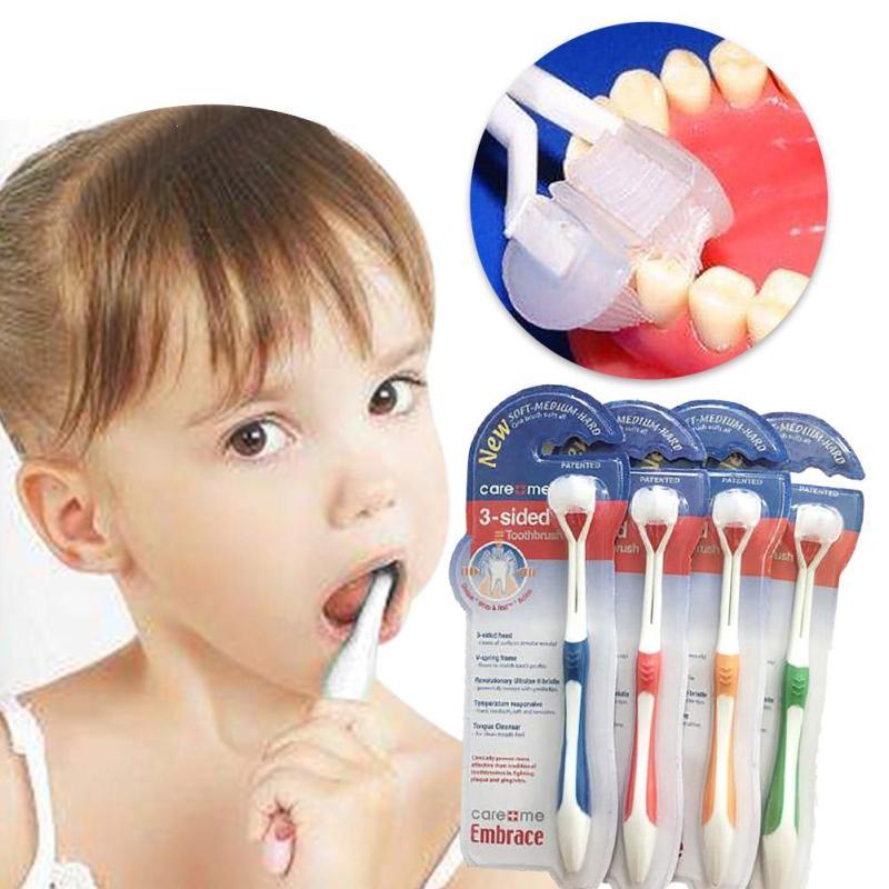 3-Sided Toddler Kids Toothbrush Soft Bristles 3-Sided Toddler Kids Toothbrush Soft Bristles